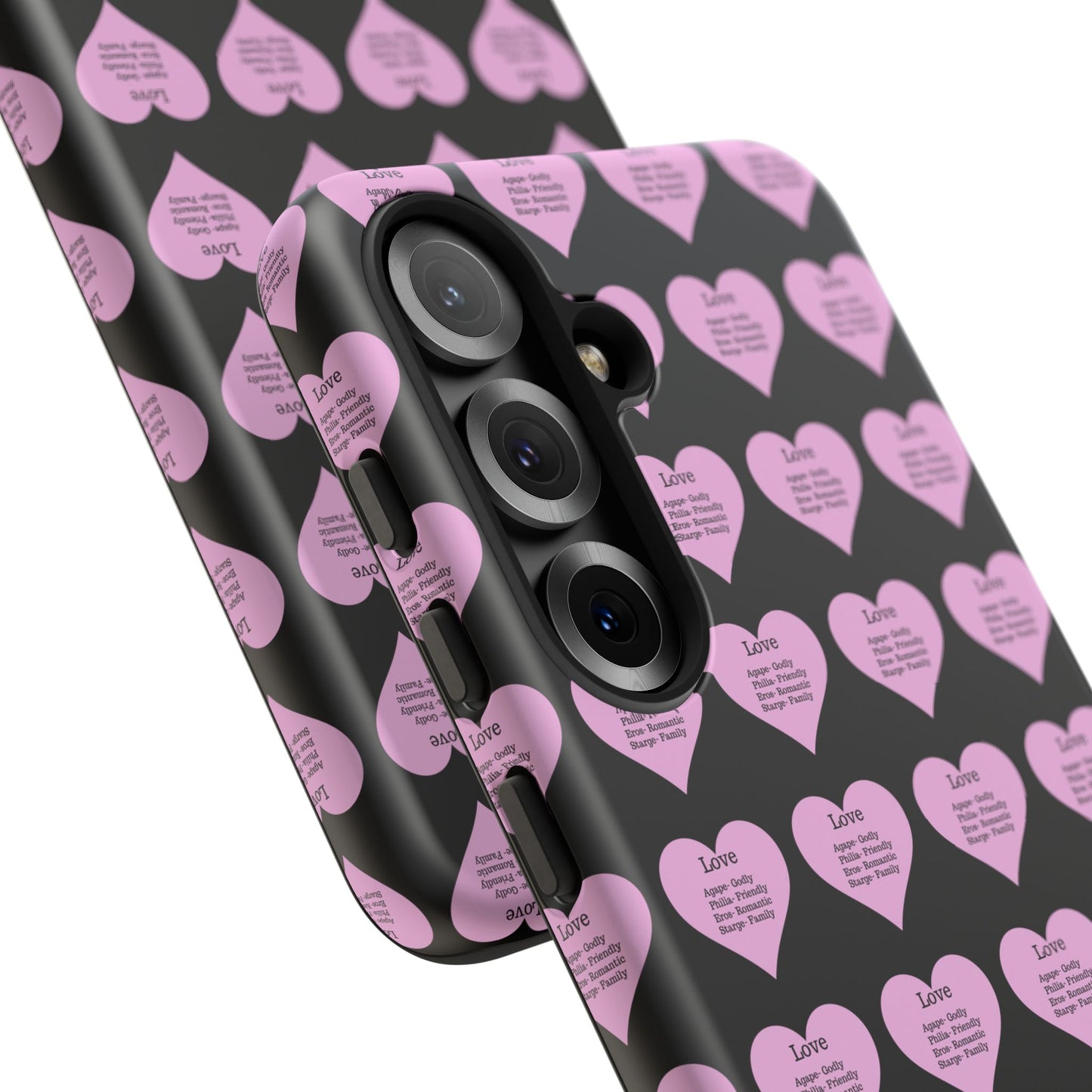 Hearts-A-Flutter Phone Case (Samsung)(Black)