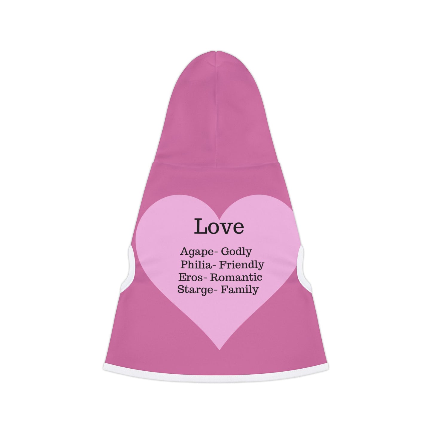 Charming Heart Pet Hoodie (Light pink)