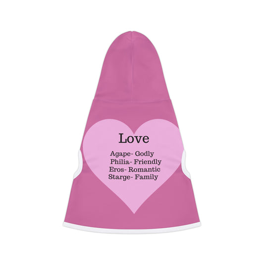 Charming Heart Pet Hoodie (Light pink)