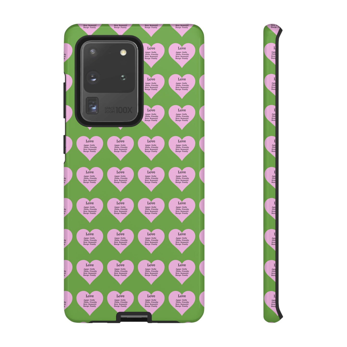 Hearts-A-Flutter Phone Case (Samsung)(Green)