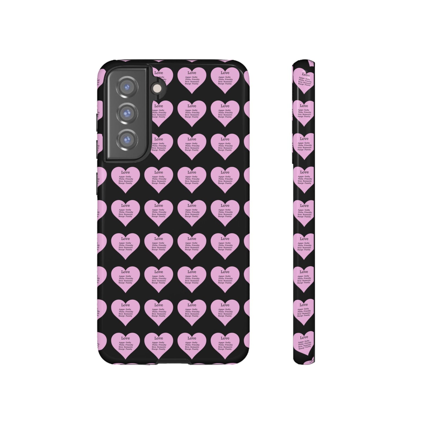 Hearts-A-Flutter Phone Case (Samsung)(Black)