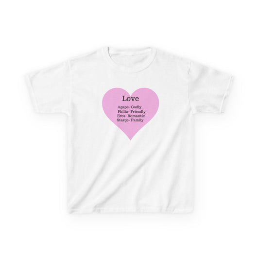 The Meaning of Love Kids T-Shirt | Heart Graphic Tee