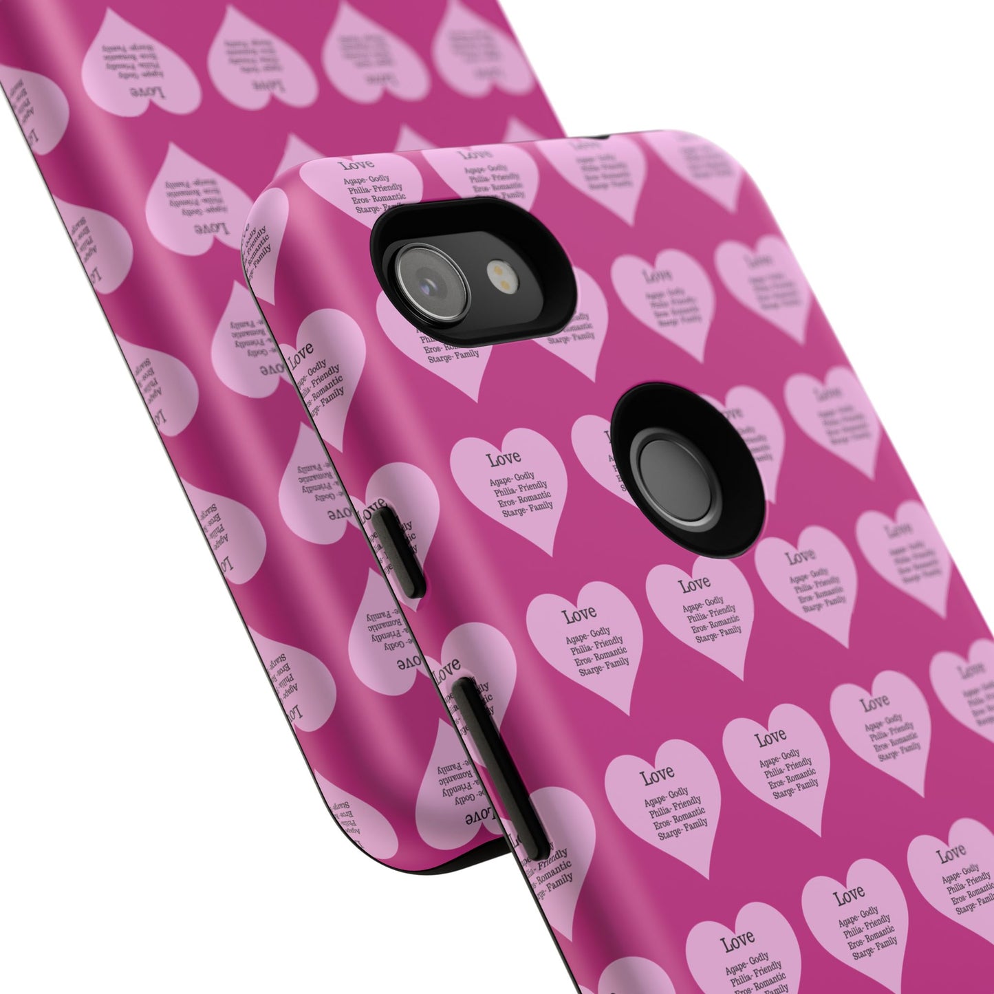 Hearts-A-Flutter Phone Case (iPhone, Google Pixel)(Pink)