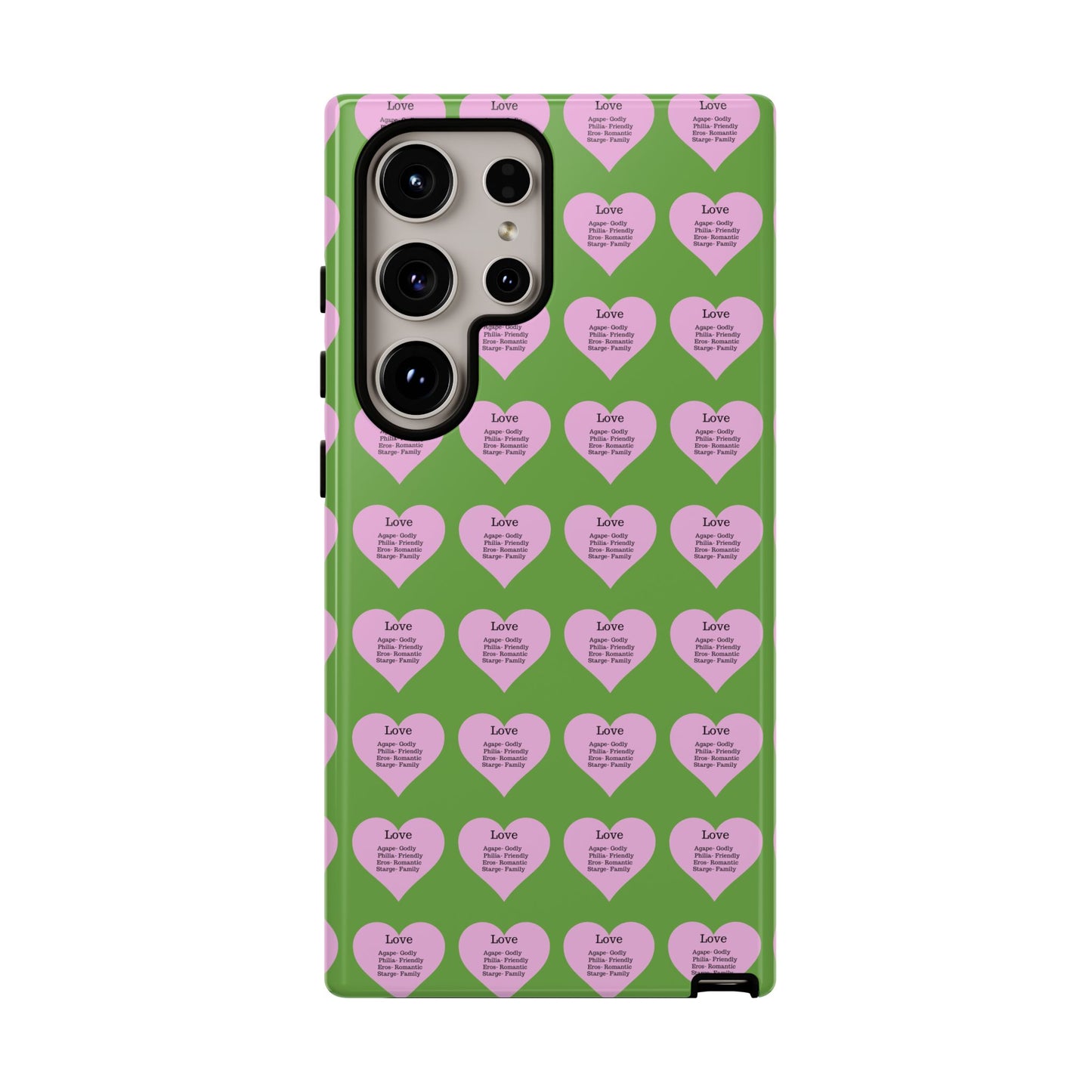 Hearts-A-Flutter Phone Case (Samsung)(Green)