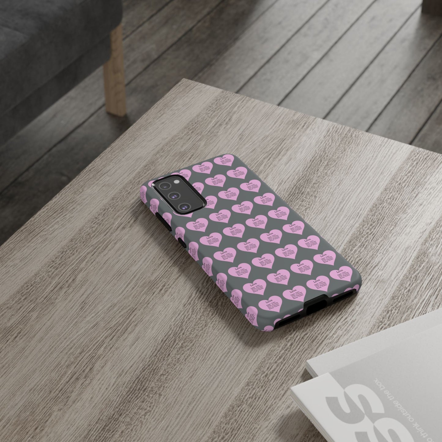 Hearts-A-Flutter Phone Case (Samsung)(Dark grey)