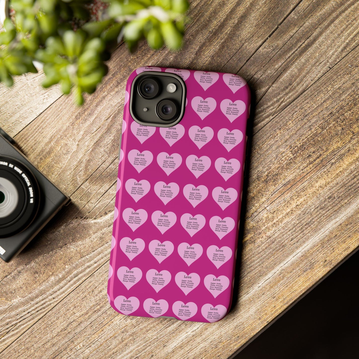 Hearts-A-Flutter Phone Case (iPhone, Google Pixel)(Pink)
