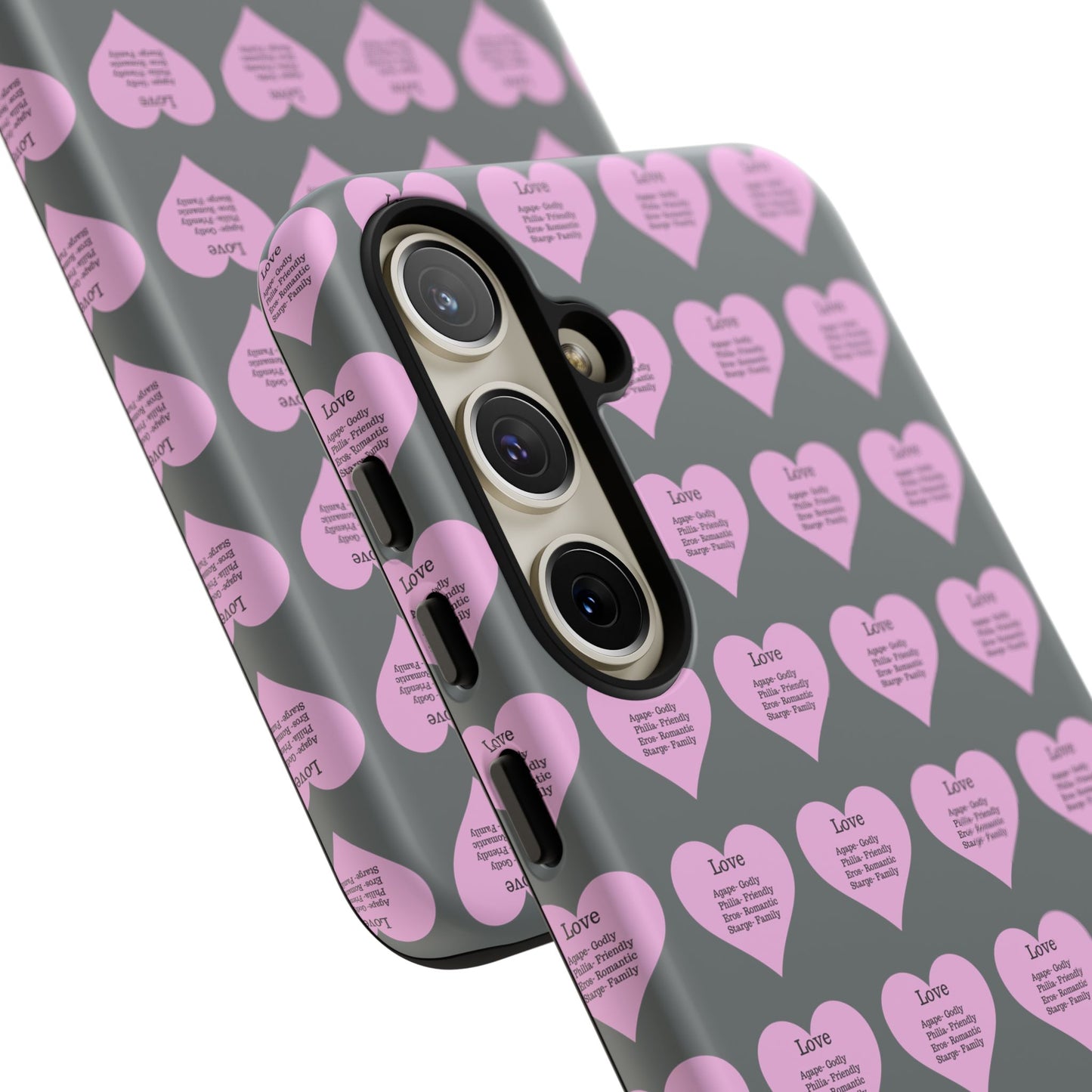 Hearts-A-Flutter Phone Case (Samsung)(Dark grey)