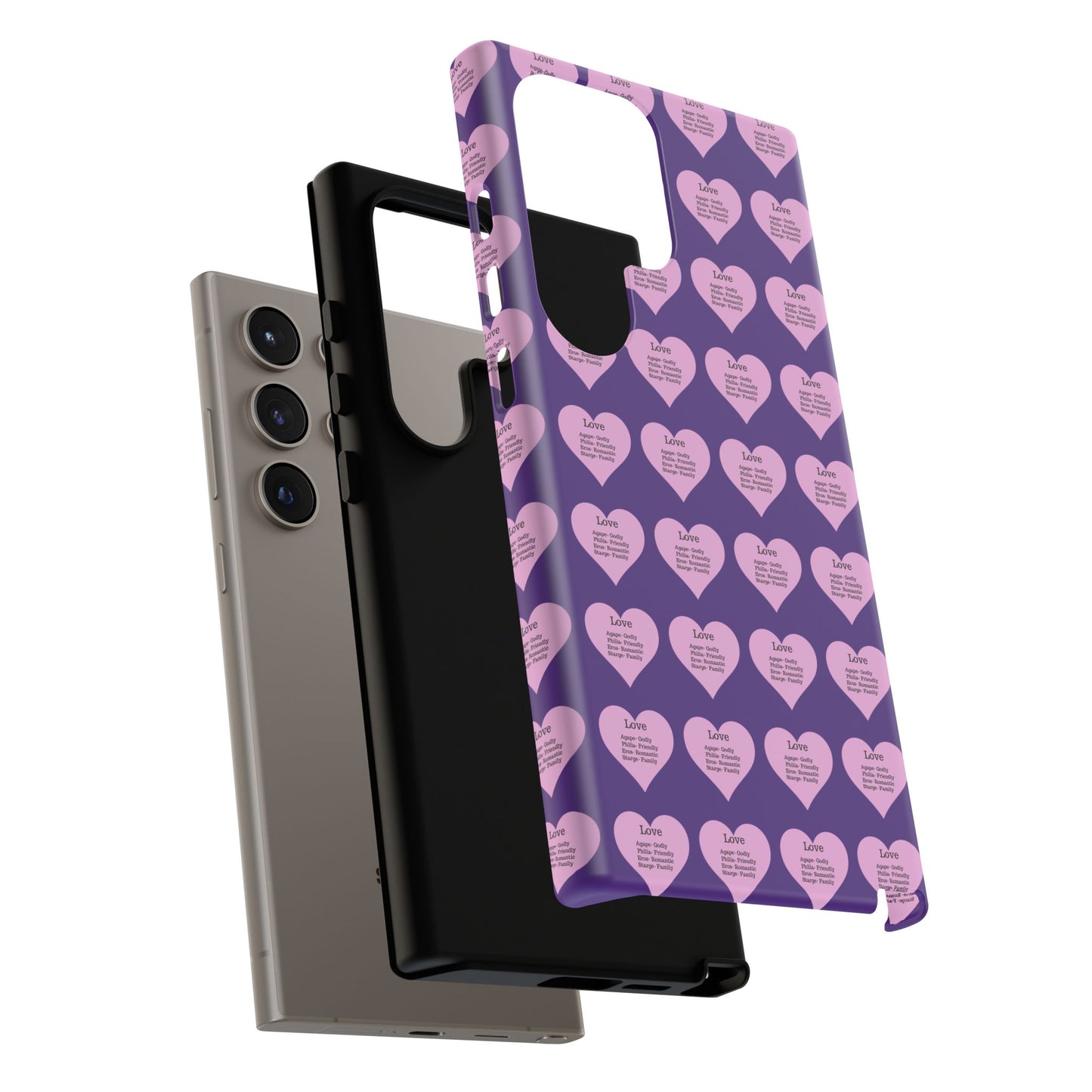 Hearts-A-Flutter Phone Case (Samsung)(Purple)