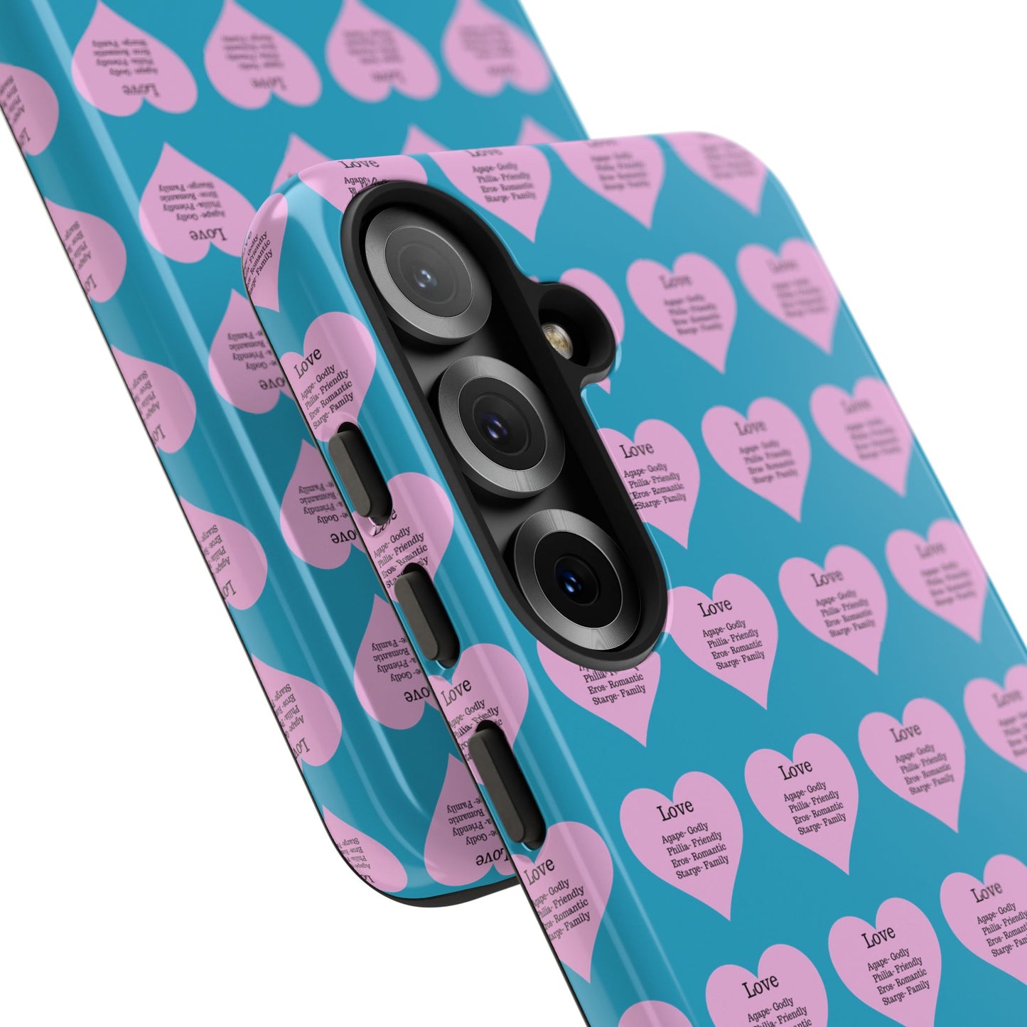 Hearts-A-Flutter Phone Case (Samsung)(Turquoise)