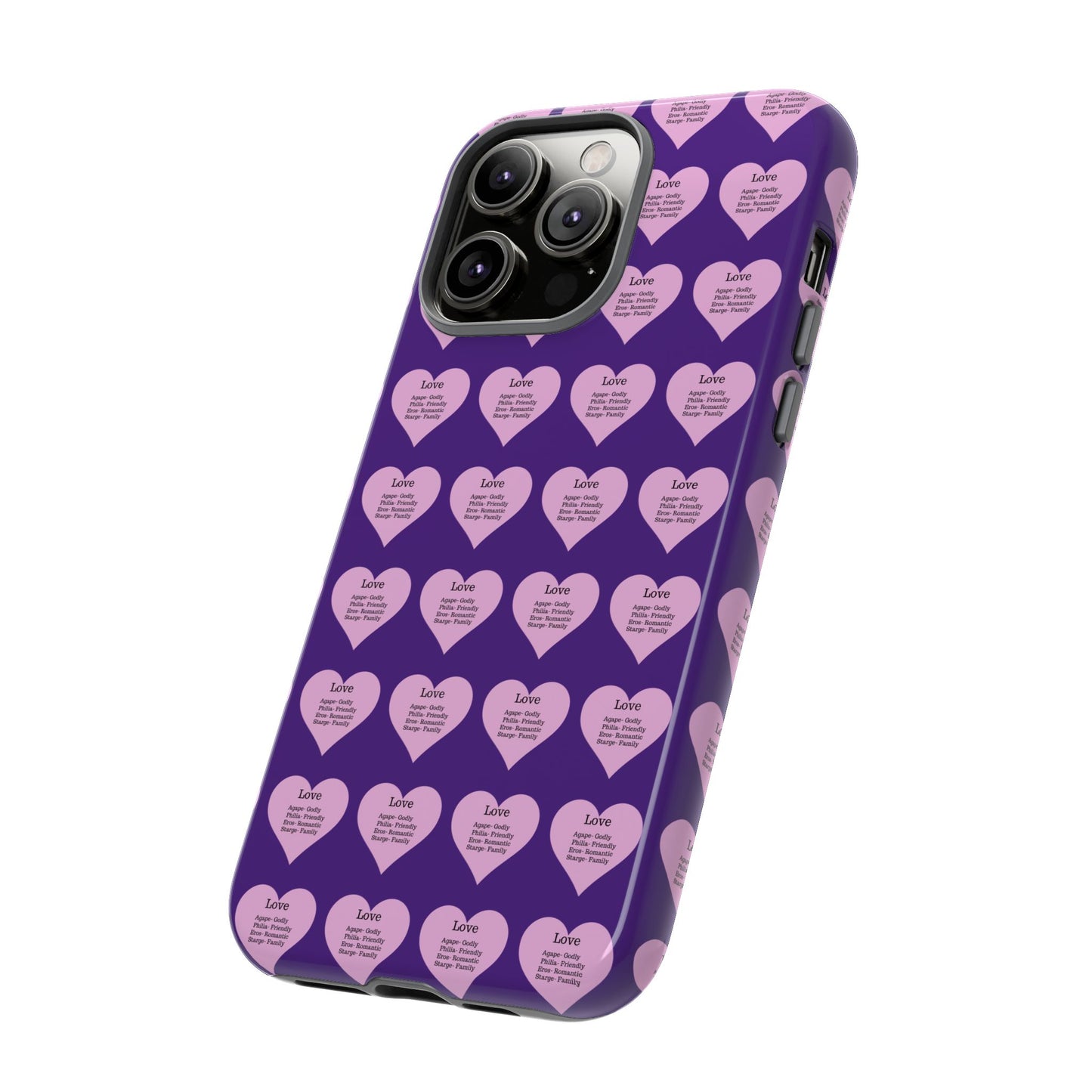 Hearts-A-Flutter Phone Case (iPhone, Google Pixel)(Purple)