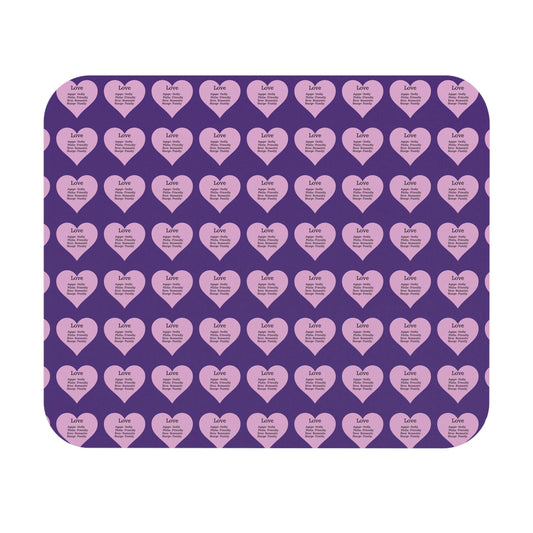 The Four Loves Mouse Pad Pattern Look (Purple)