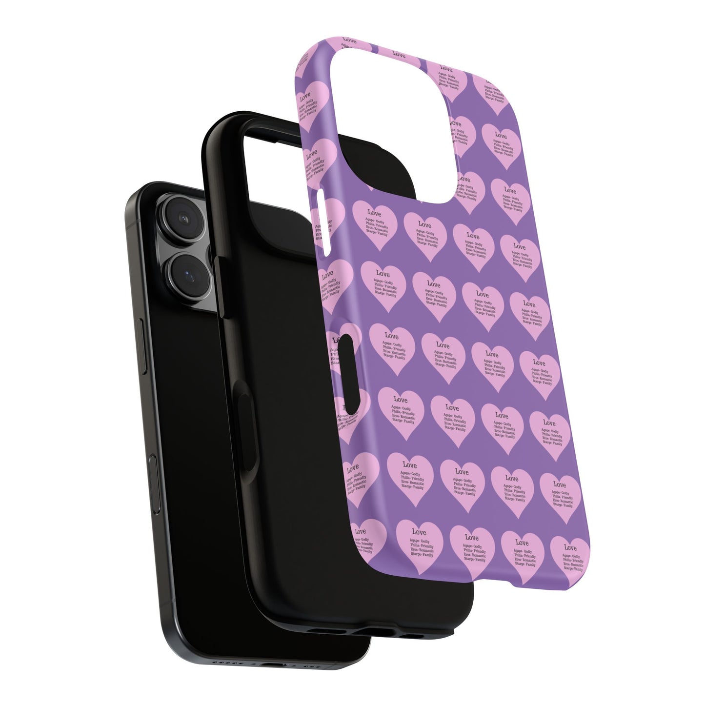 Hearts-A-Flutter Phone Case (iPhone, Google Pixel)(Light purple)