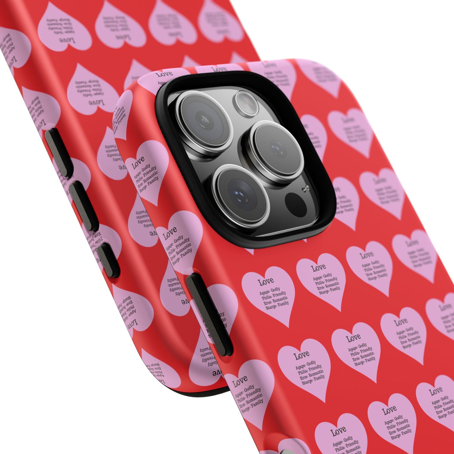 Hearts-A-Flutter Phone Case (iPhone, Google Pixel)(Red)