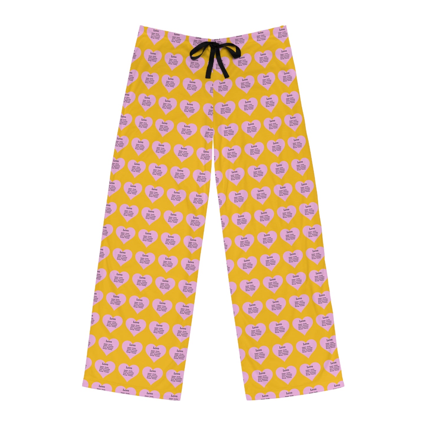 Men's All-Over Print Pajama Pants (Yellow)