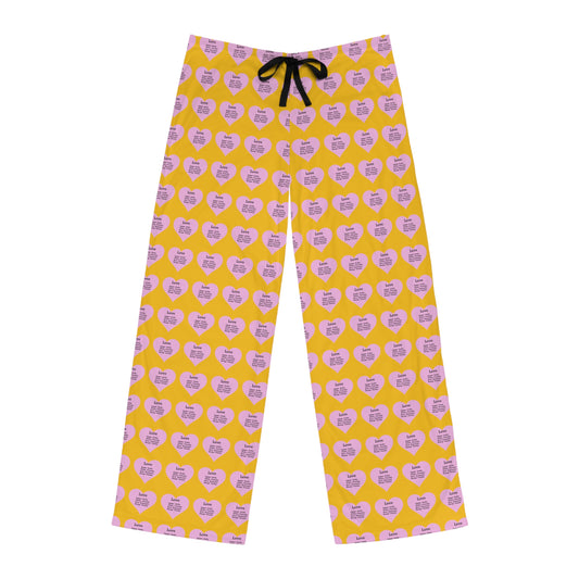 Men's All-Over Print Pajama Pants (Yellow)