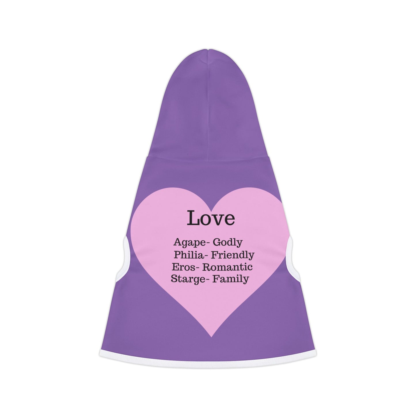 Charming Heart Pet Hoodie (Light purple)