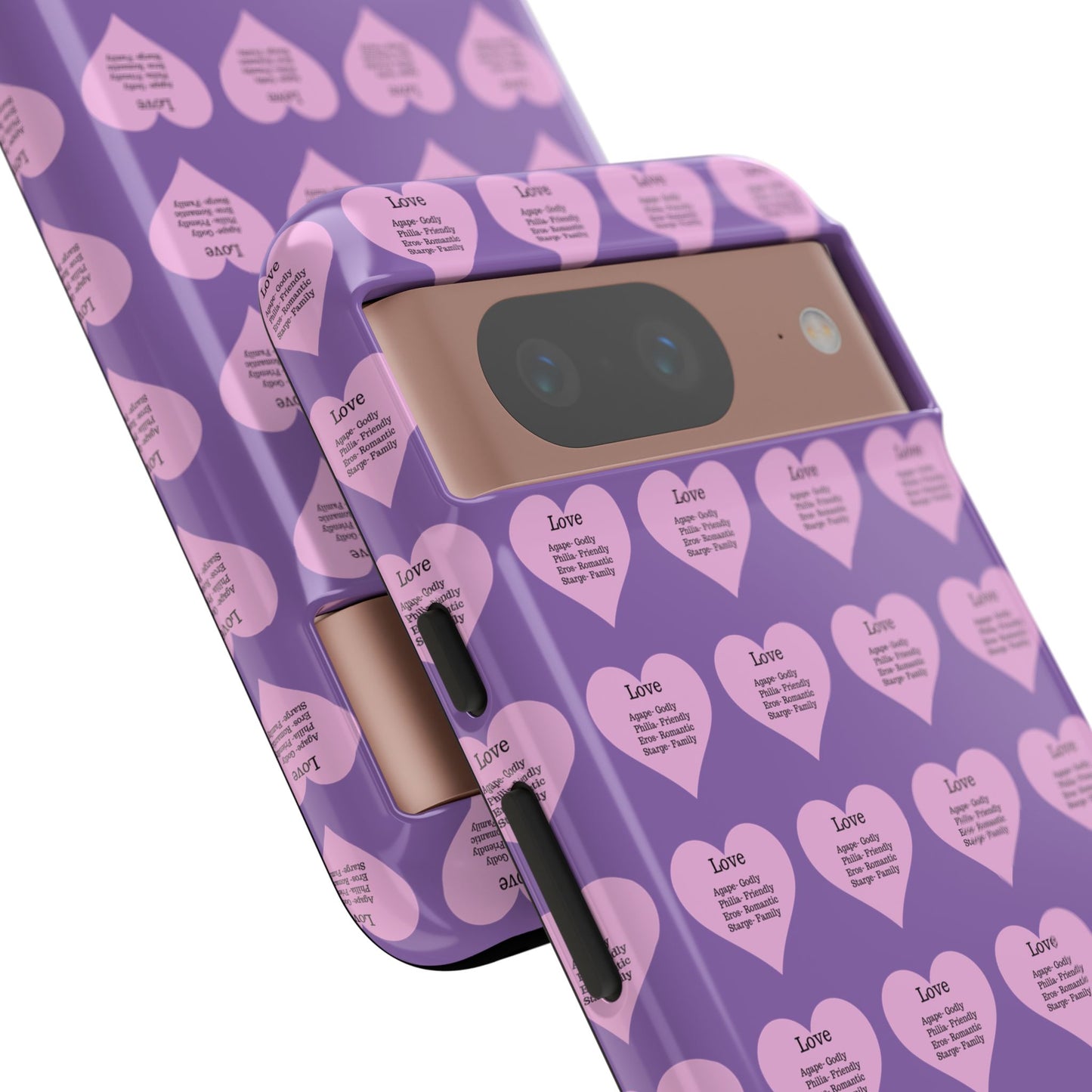 Hearts-A-Flutter Phone Case (iPhone, Google Pixel)(Light purple)