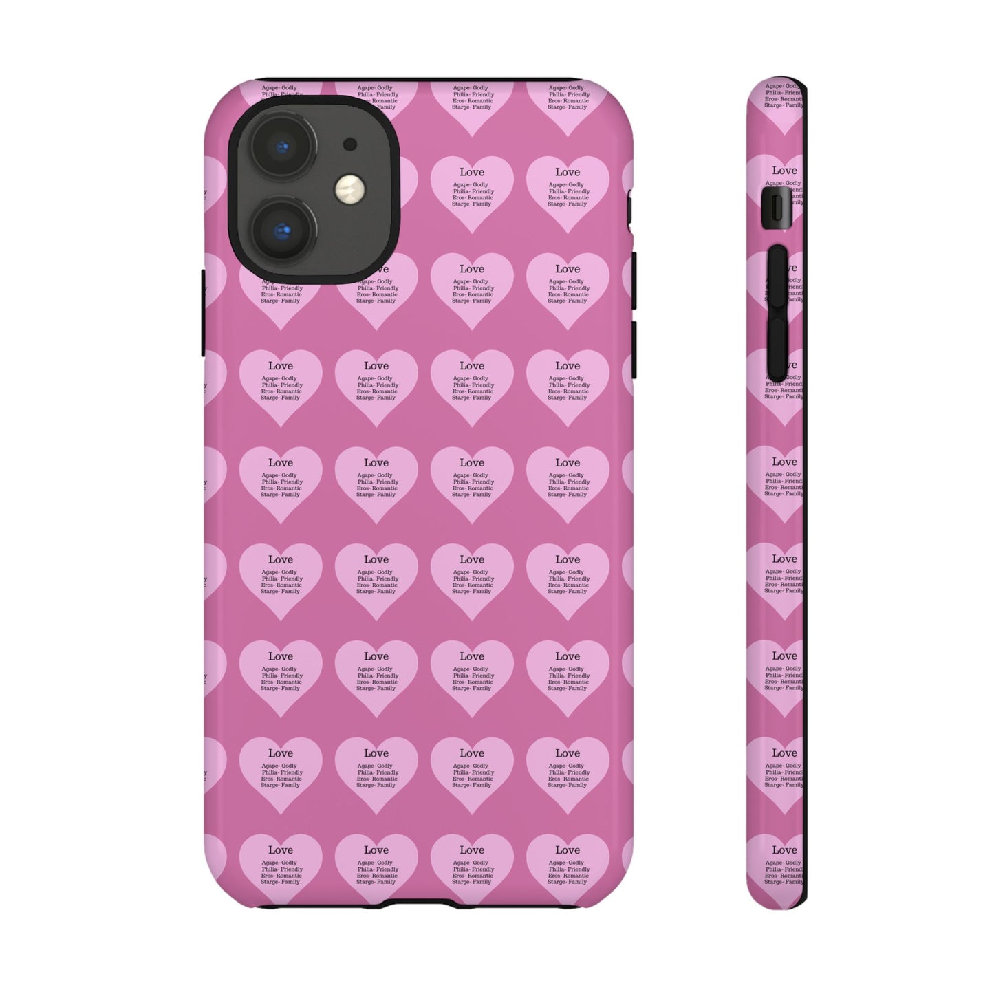 Hearts-A-Flutter Phone Case (iPhone, Google Pixel)(Light pink)
