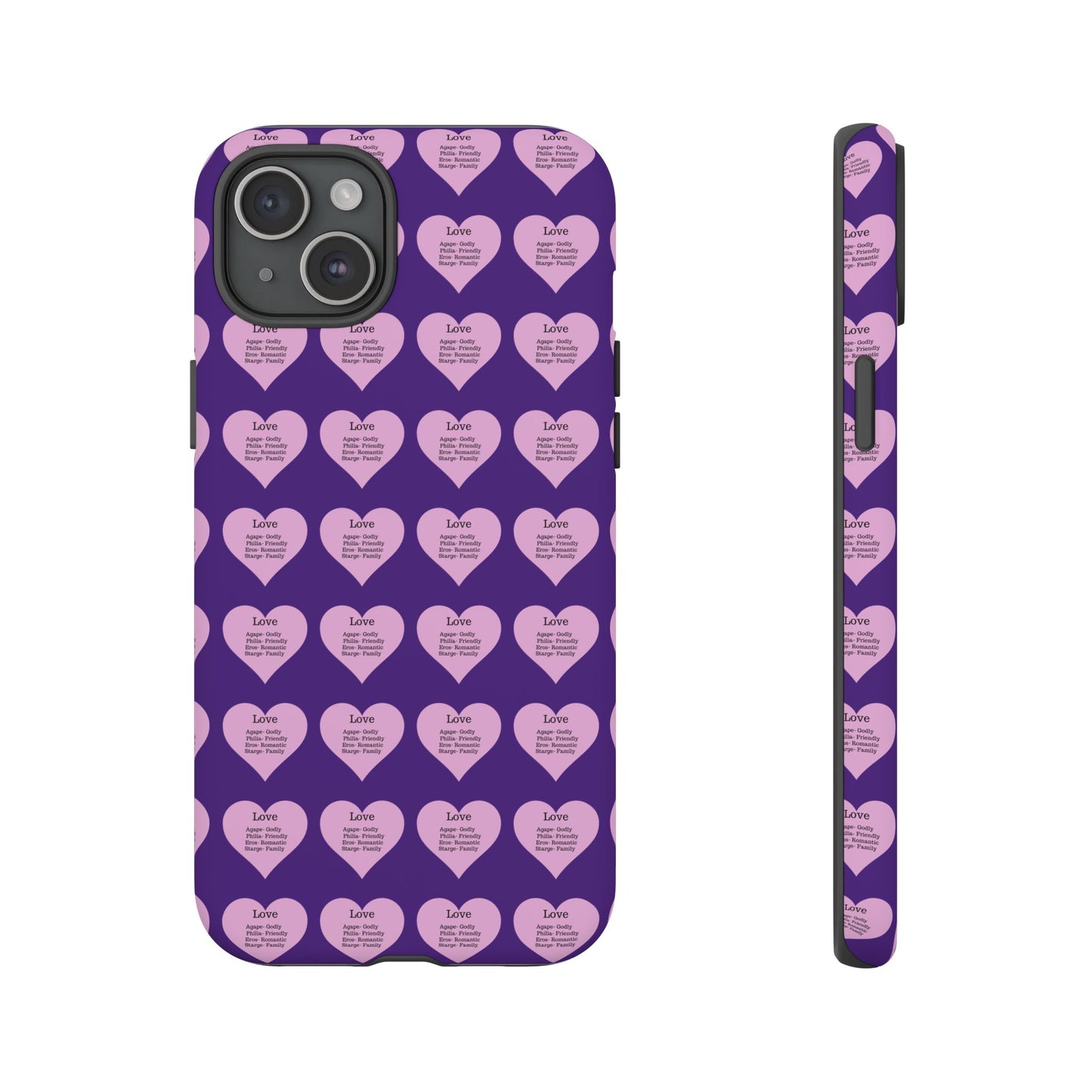 Hearts-A-Flutter Phone Case (iPhone, Google Pixel)(Purple)