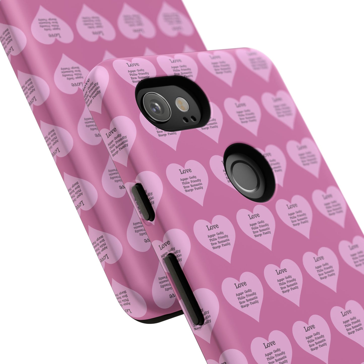 Hearts-A-Flutter Phone Case (iPhone, Google Pixel)(Light pink)