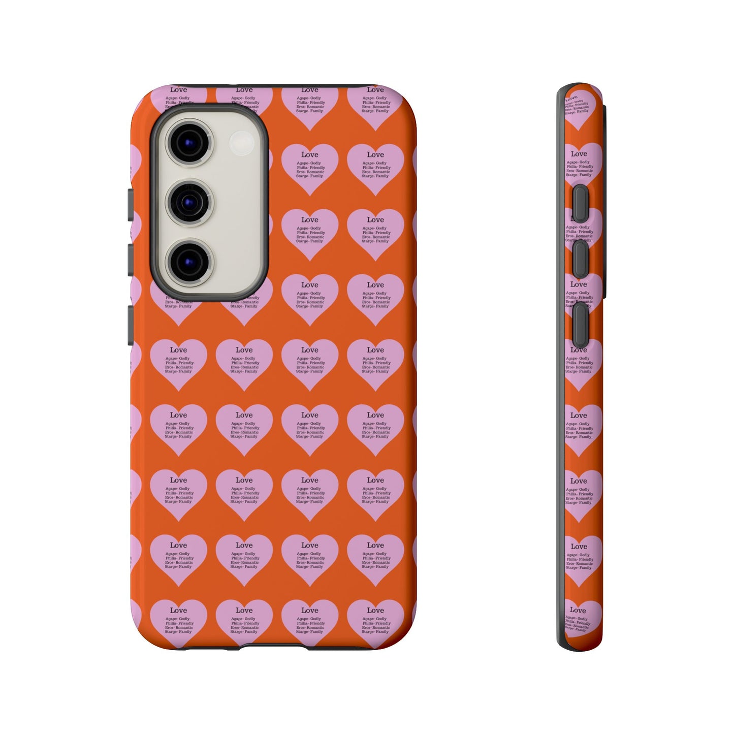Hearts-A-Flutter Phone Case (Samsung)(Orange)