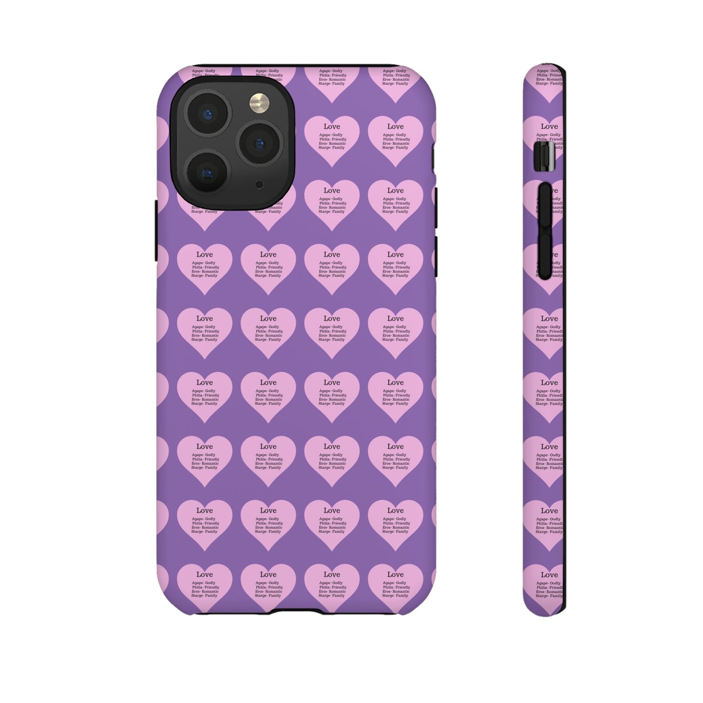 Hearts-A-Flutter Phone Case (iPhone, Google Pixel)(Light purple)