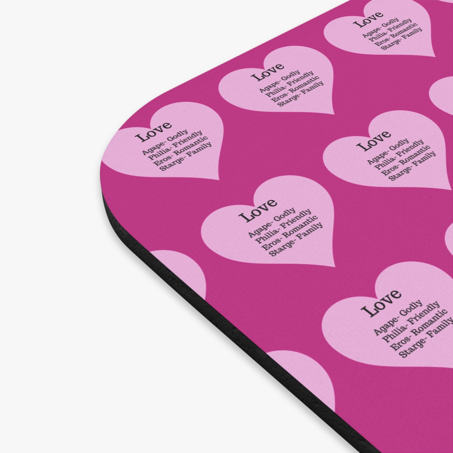 The Four Loves Mouse Pad Pattern Look (Pink)