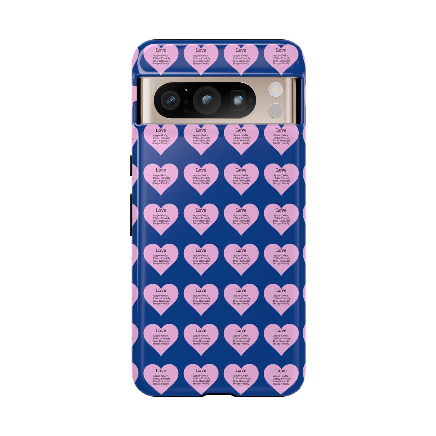 Hearts-A-Flutter Phone Case (iPhone, Google Pixel)(Dark blue)