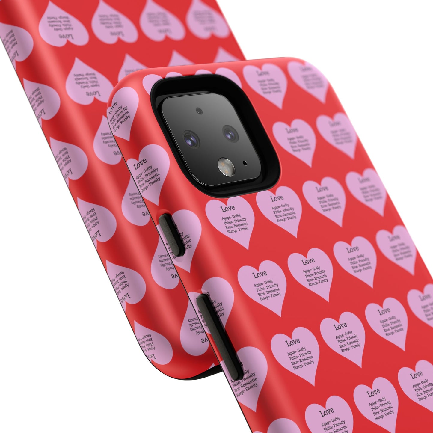 Hearts-A-Flutter Phone Case (iPhone, Google Pixel)(Red)