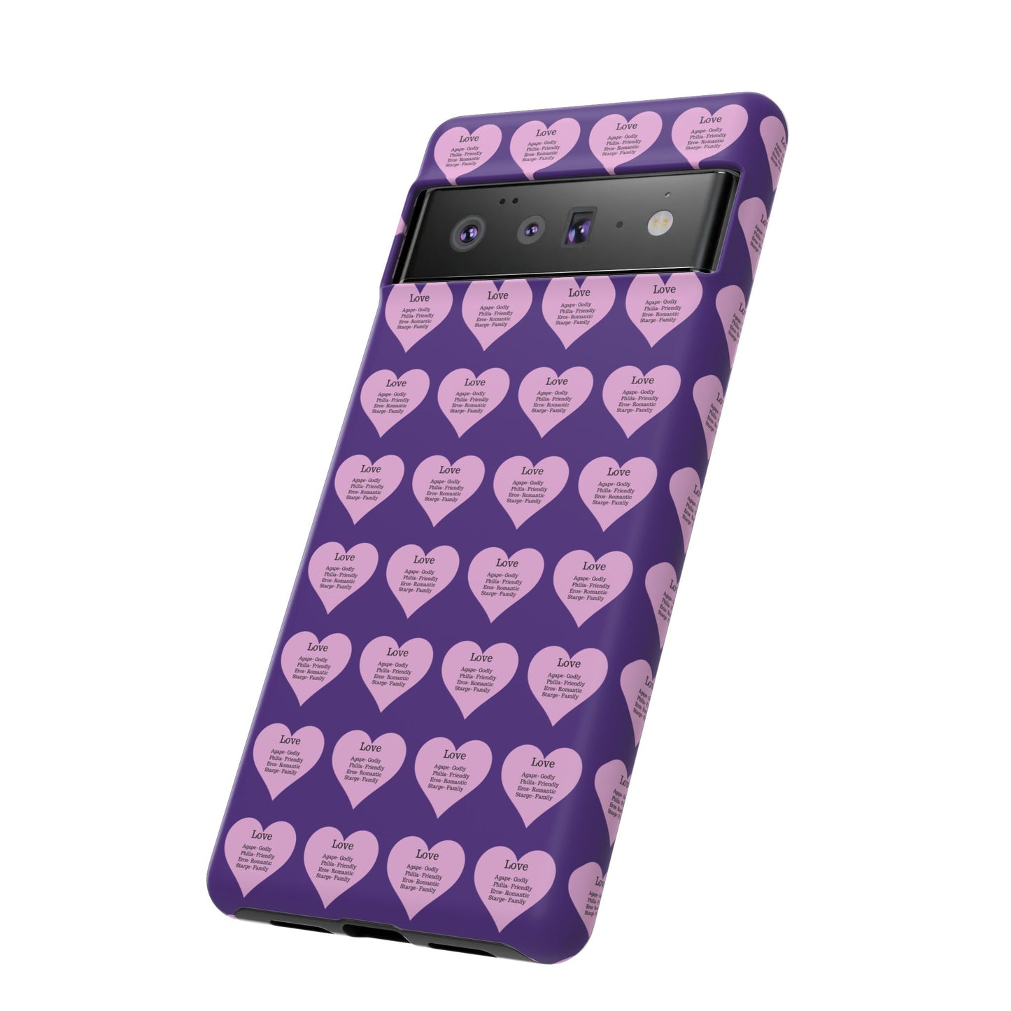 Hearts-A-Flutter Phone Case (iPhone, Google Pixel)(Purple)