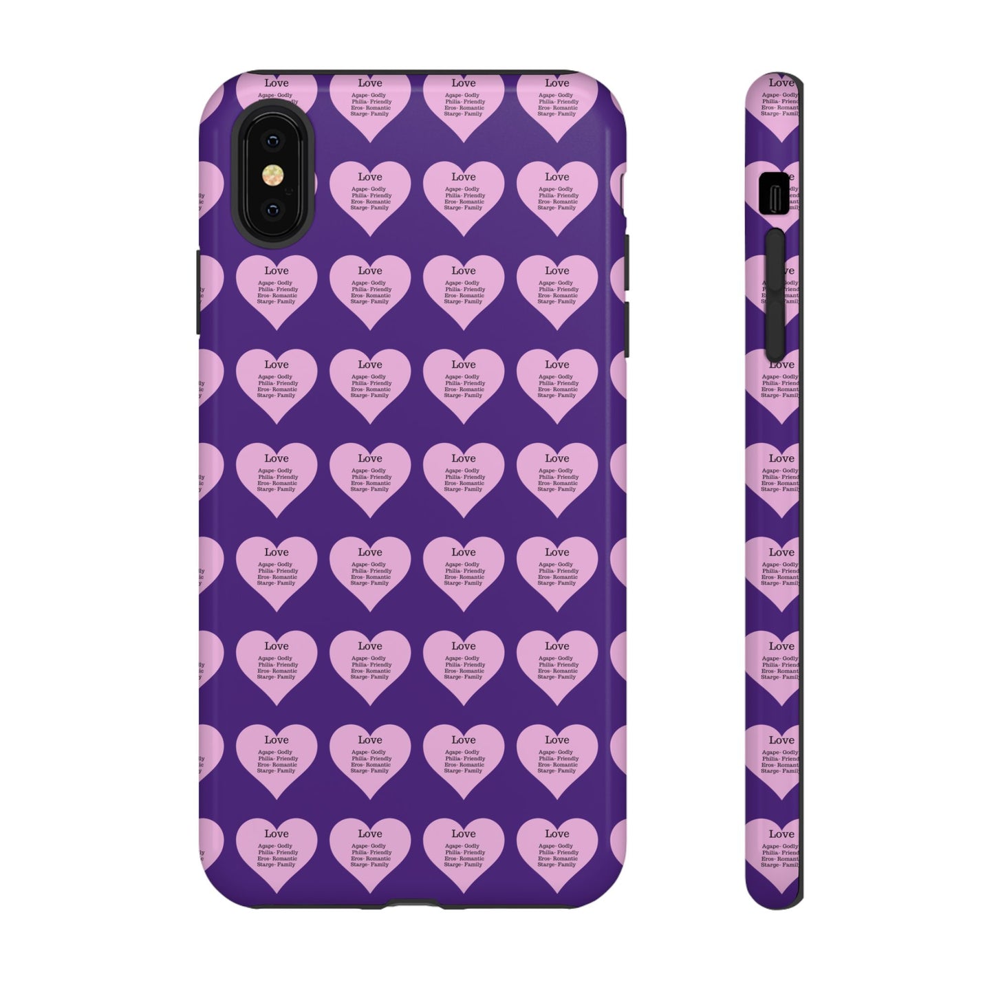 Hearts-A-Flutter Phone Case (iPhone, Google Pixel)(Purple)