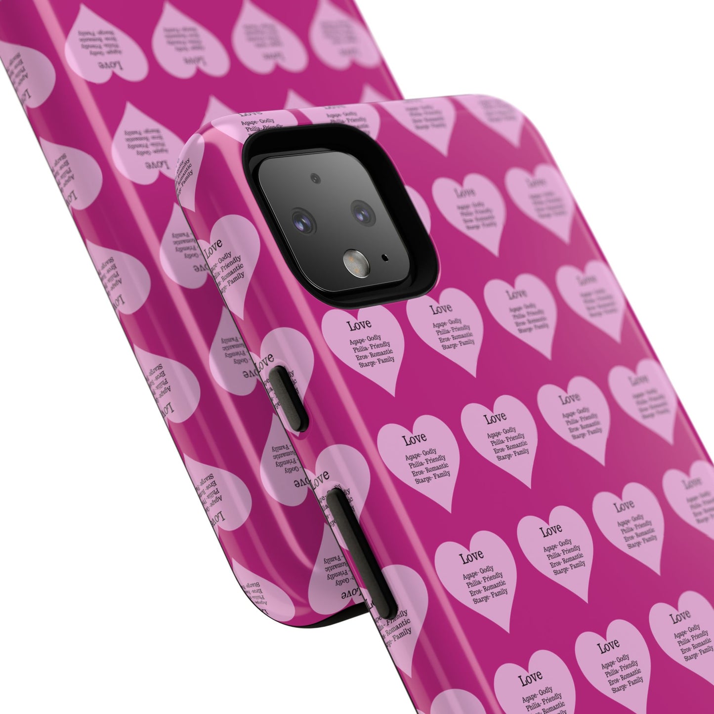Hearts-A-Flutter Phone Case (iPhone, Google Pixel)(Pink)
