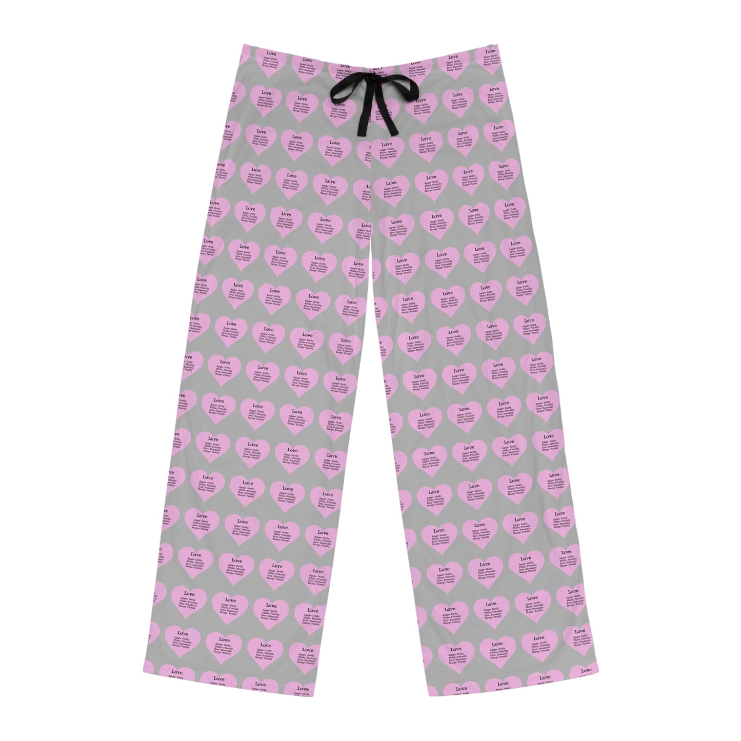 Men's All-Over Print Pajama Pants (Light Grey)