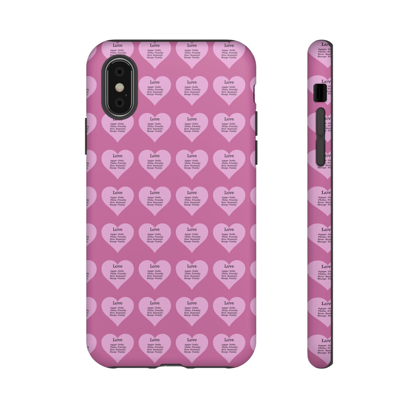 Hearts-A-Flutter Phone Case (iPhone, Google Pixel)(Light pink)