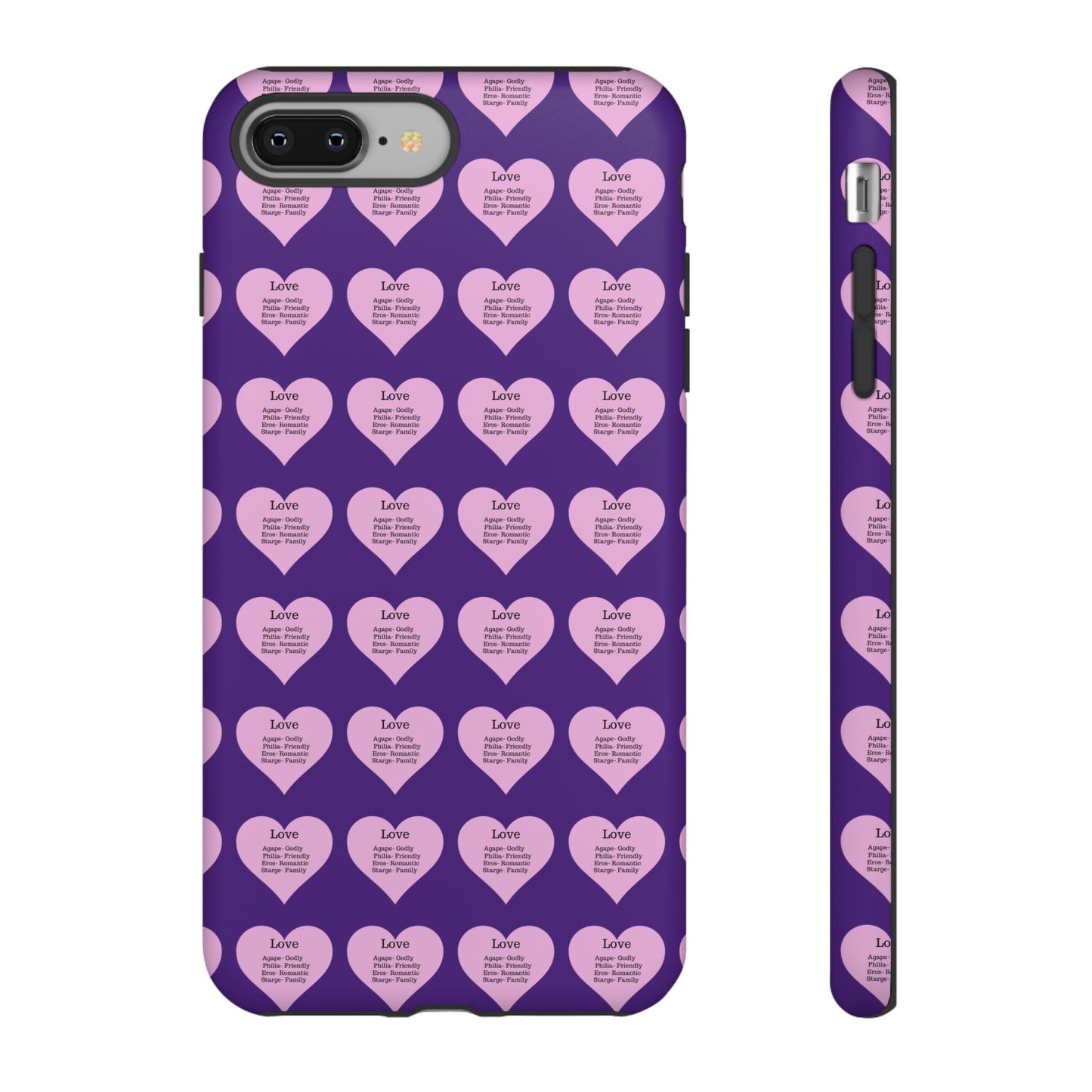 Hearts-A-Flutter Phone Case (iPhone, Google Pixel)(Purple)