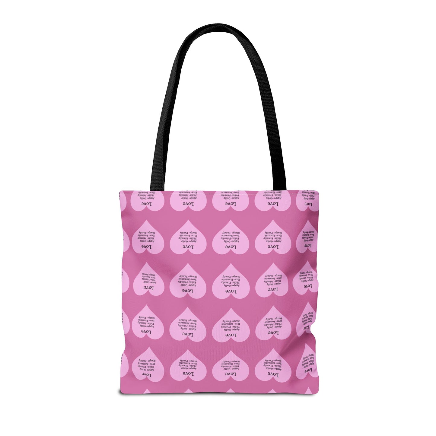 Pink Hearts Tote Bag (Light pink)