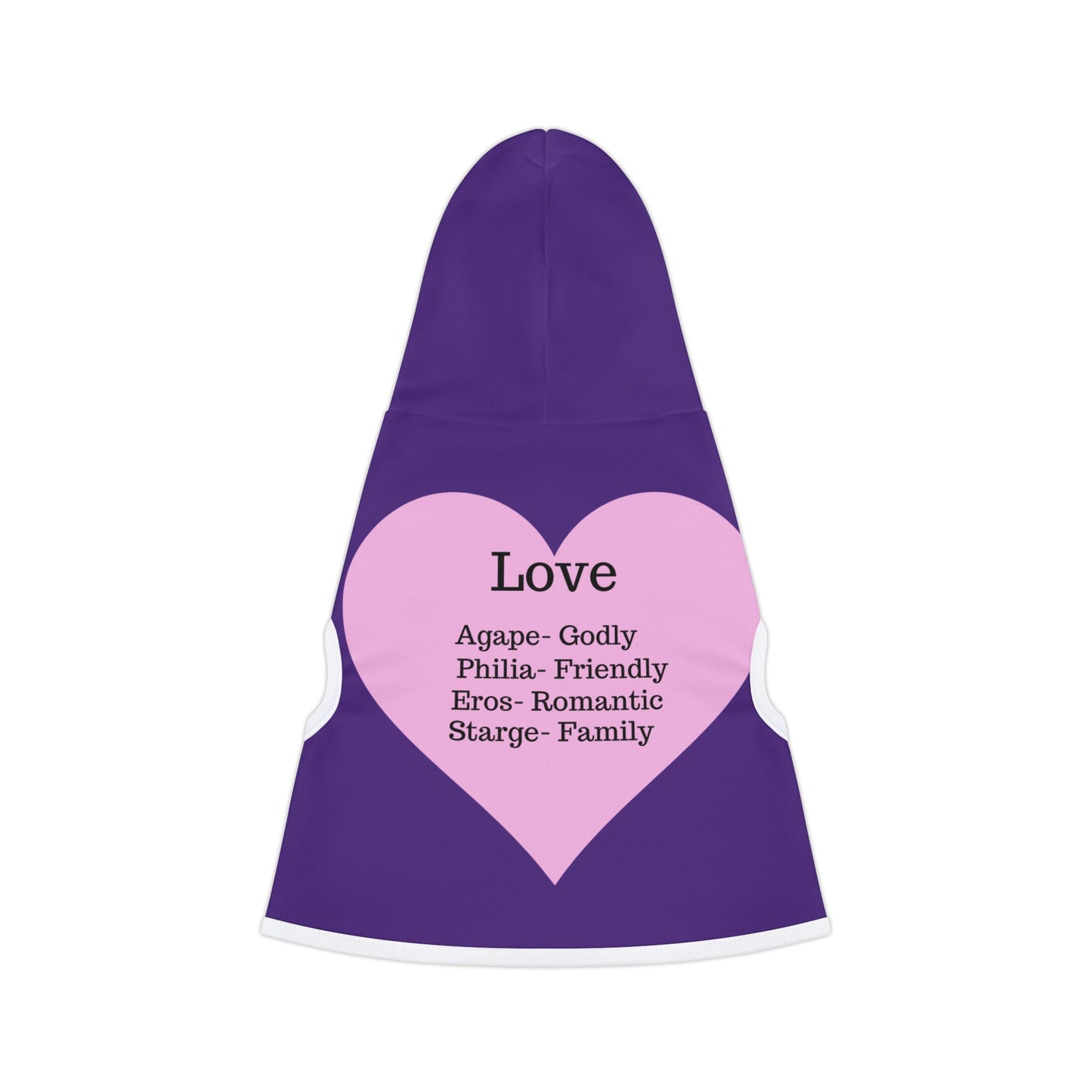 Charming Heart Pet Hoodie (Purple)