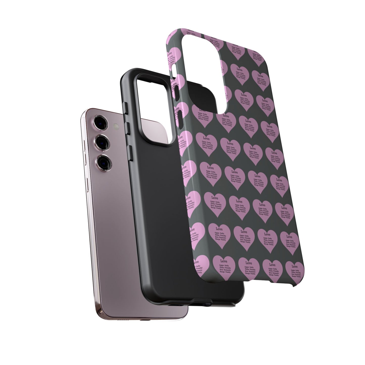 Hearts-A-Flutter Phone Case (Samsung)(Dark grey)