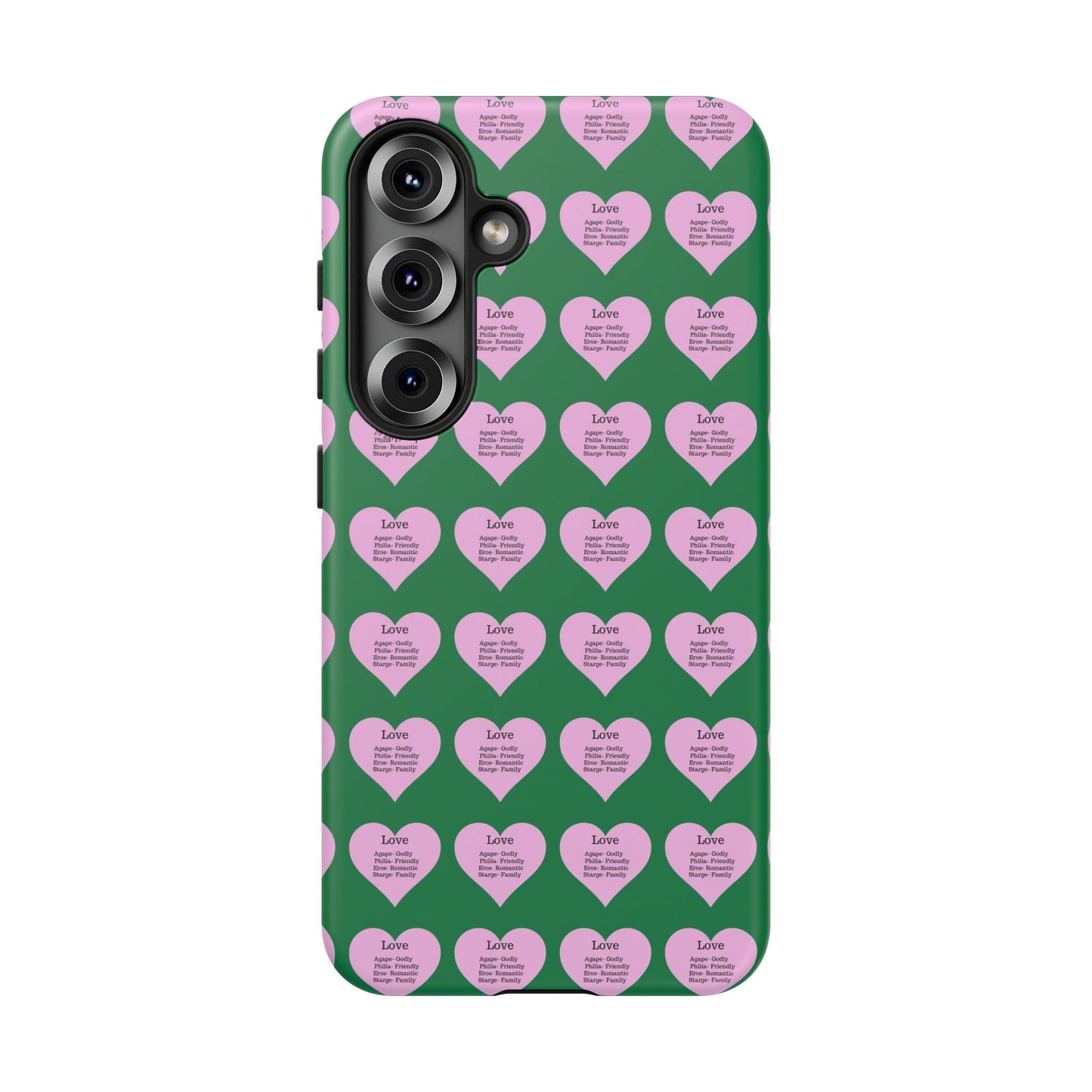 Hearts-A-Flutter Phone Case (Samsung)(Dark green)
