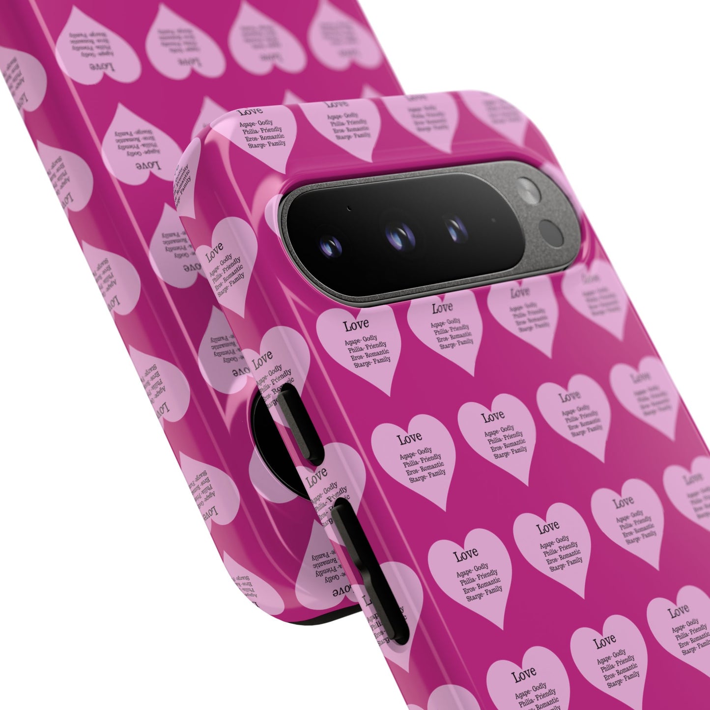 Hearts-A-Flutter Phone Case (iPhone, Google Pixel)(Pink)