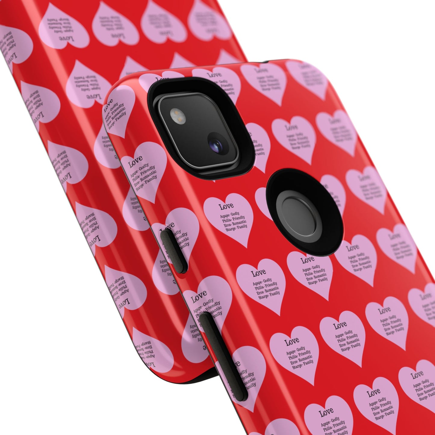 Hearts-A-Flutter Phone Case (iPhone, Google Pixel)(Red)