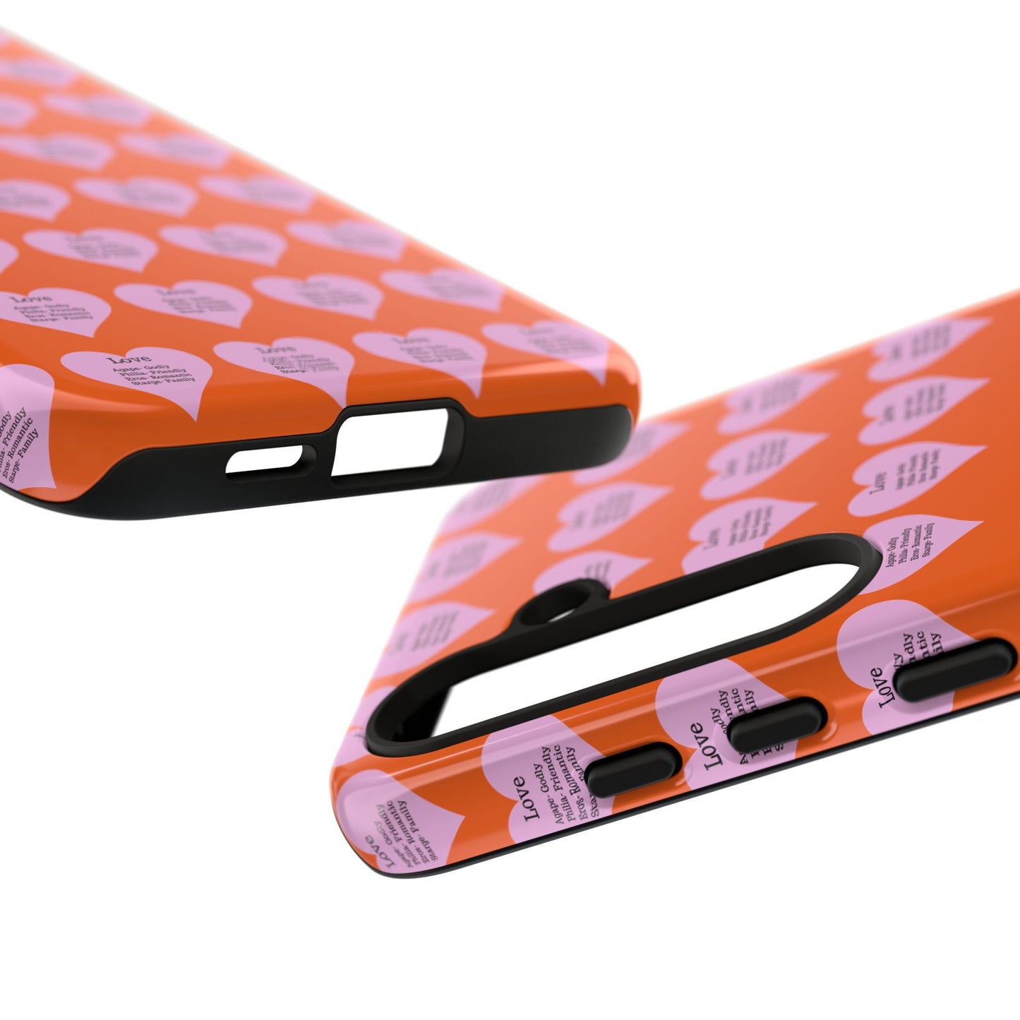 Hearts-A-Flutter Phone Case (Samsung)(Orange)