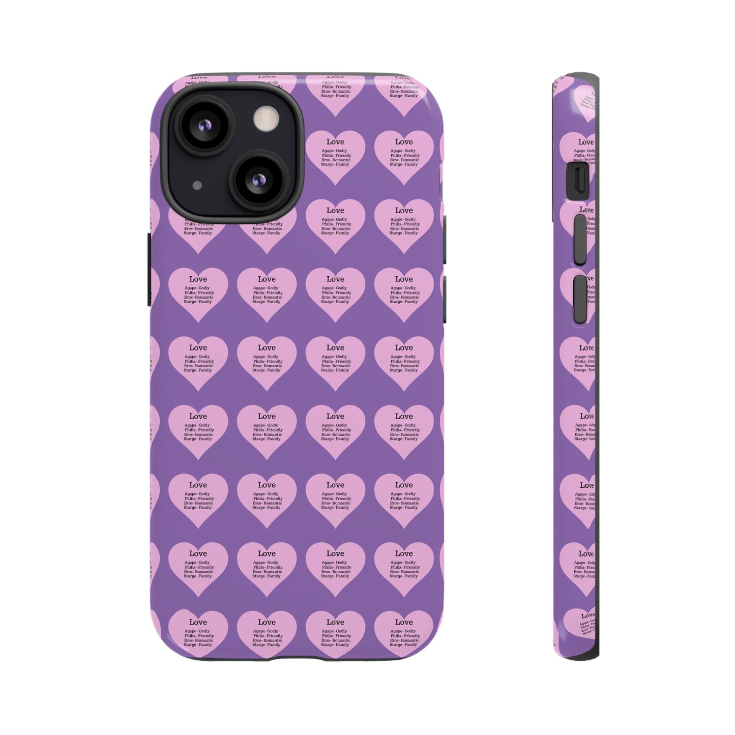 Hearts-A-Flutter Phone Case (iPhone, Google Pixel)(Light purple)