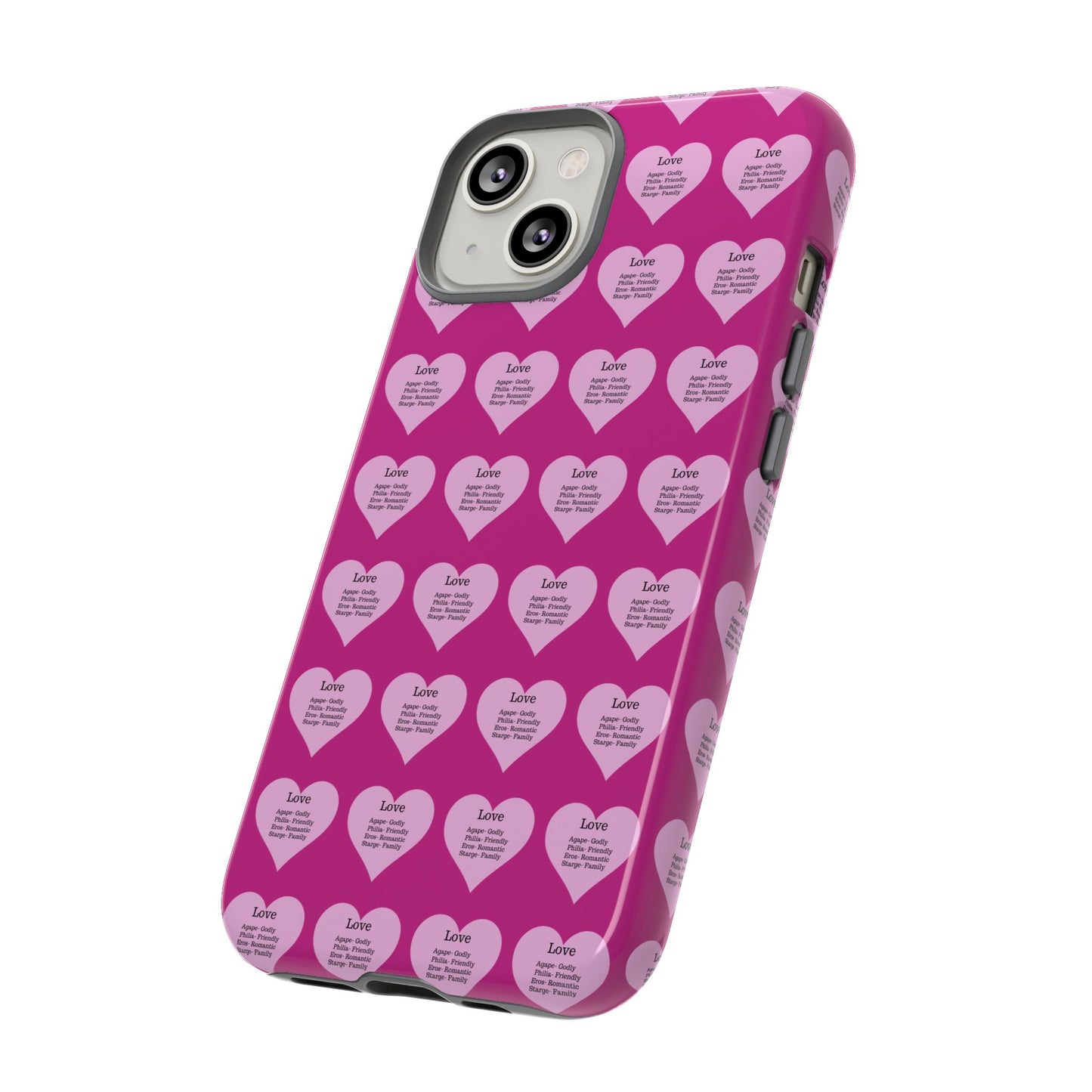 Hearts-A-Flutter Phone Case (iPhone, Google Pixel)(Pink)