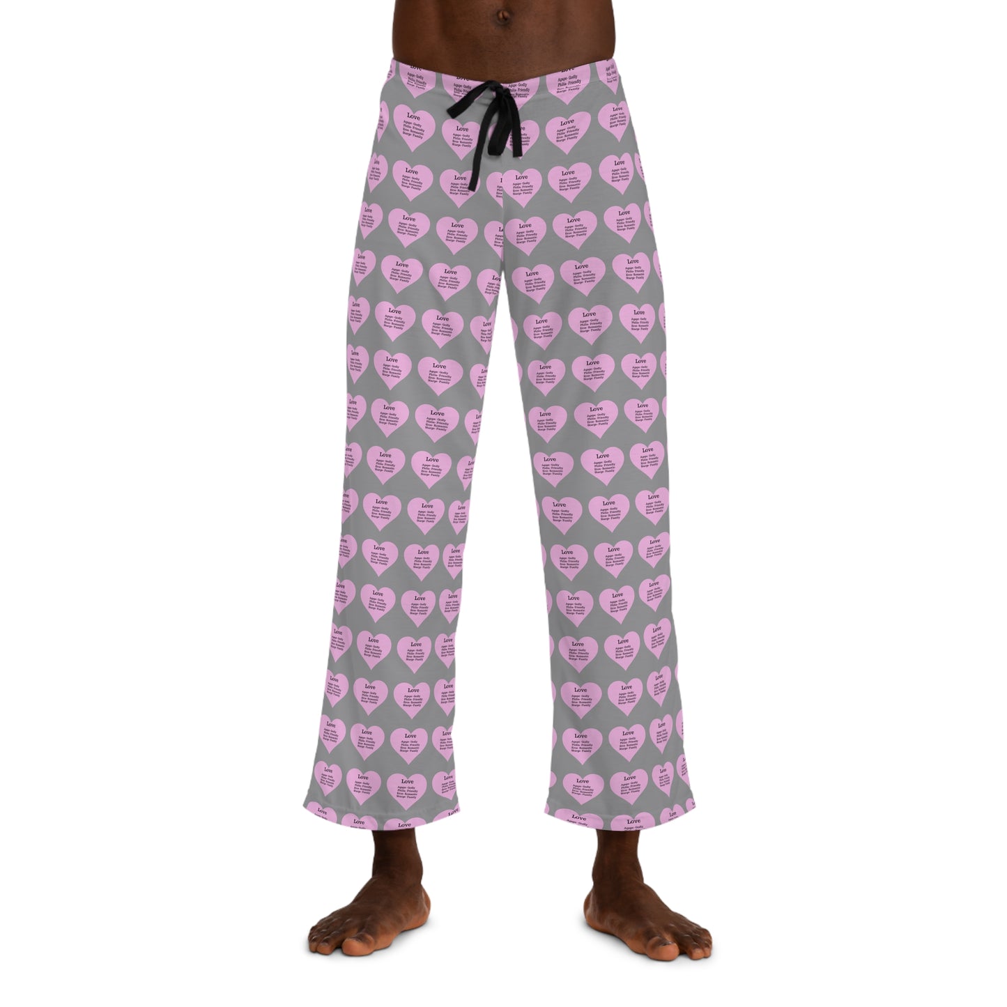 Men's All-Over Print Pajama Pants (Grey)