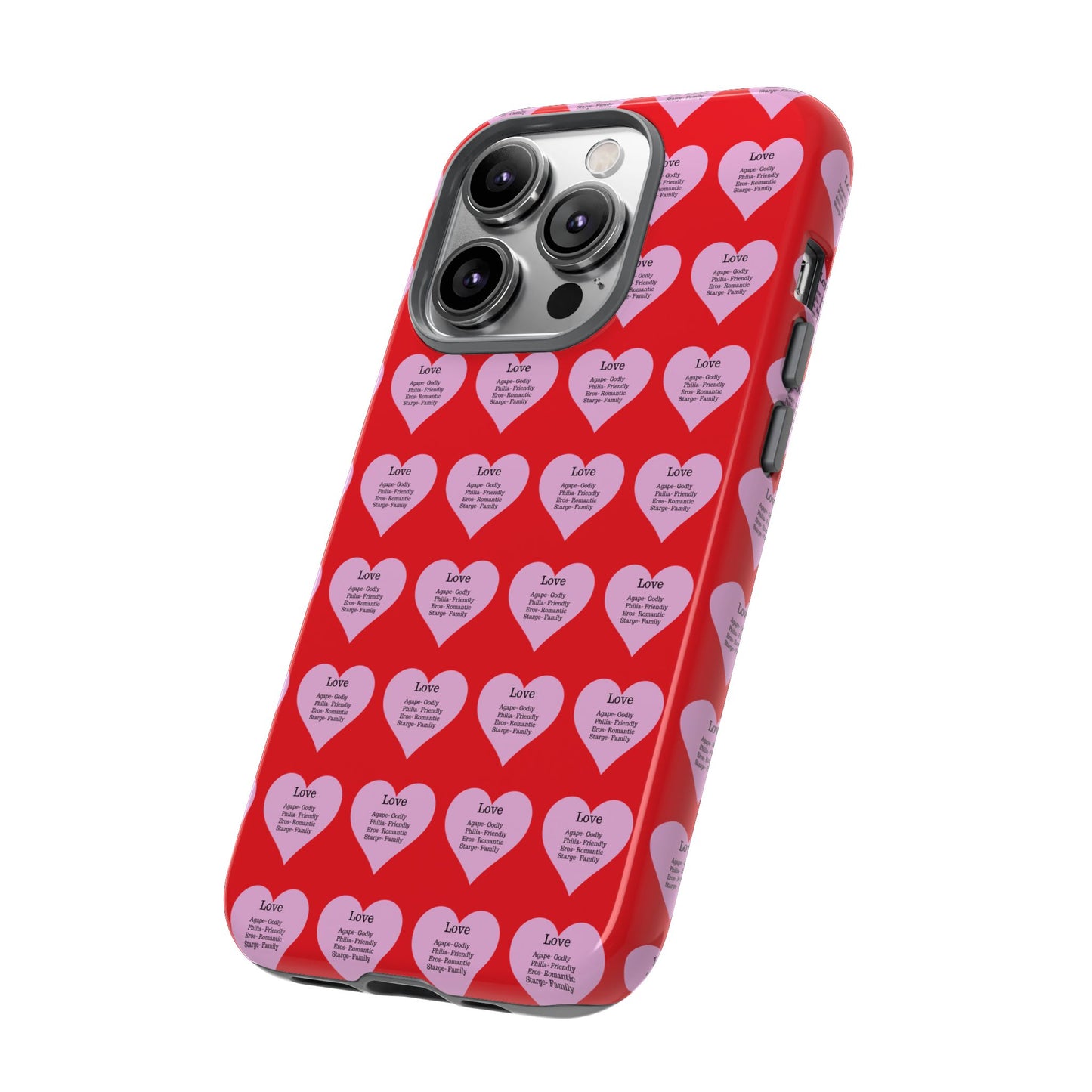 Hearts-A-Flutter Phone Case (iPhone, Google Pixel)(Red)