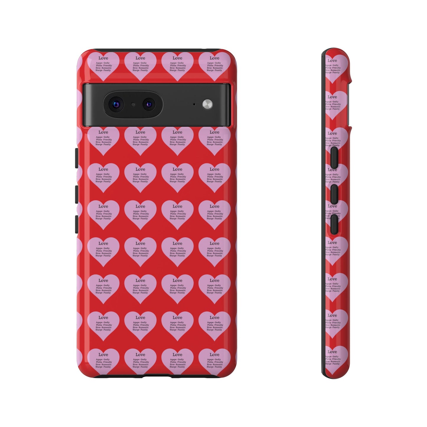 Hearts-A-Flutter Phone Case (iPhone, Google Pixel)(Red)