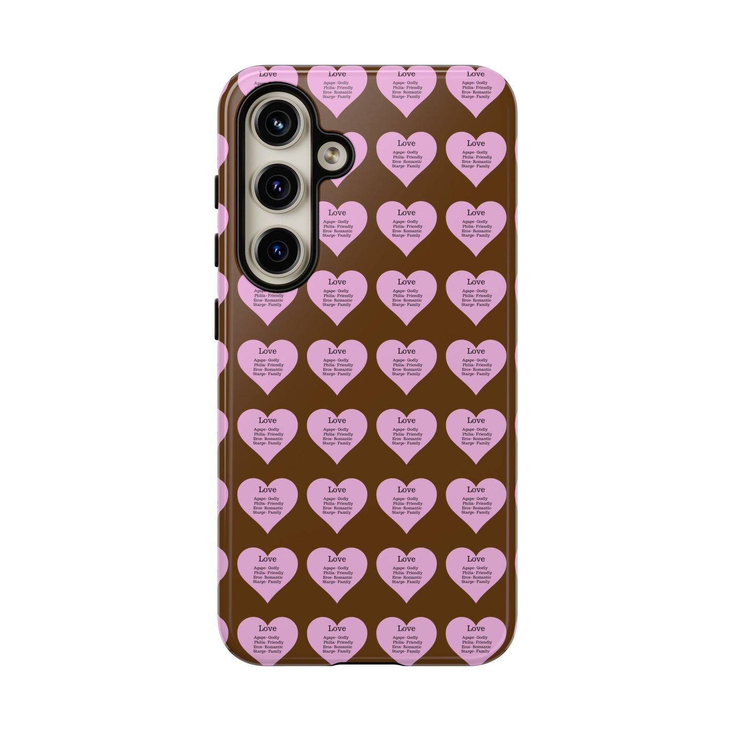 Hearts-A-Flutter Phone Case (Samsung)(Brown)