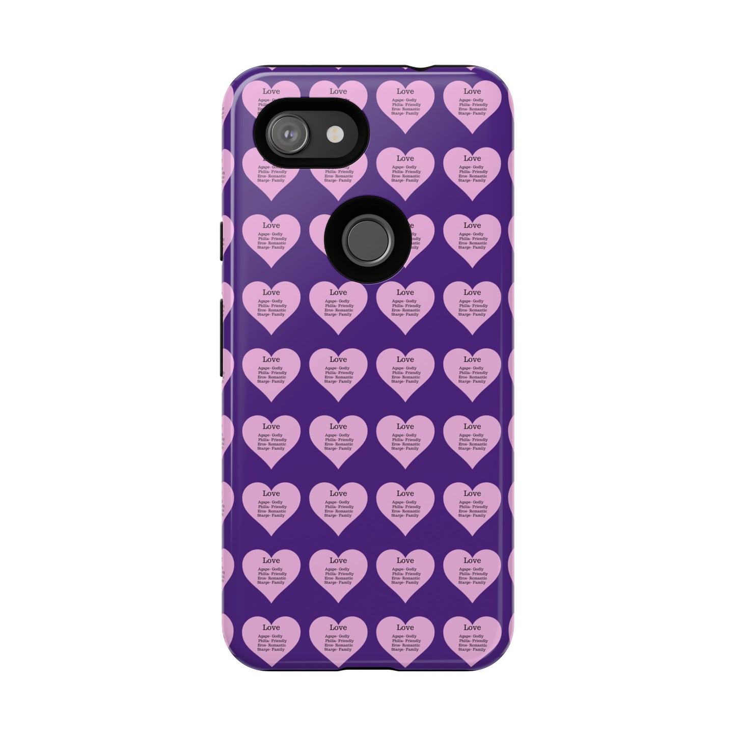 Hearts-A-Flutter Phone Case (iPhone, Google Pixel)(Purple)
