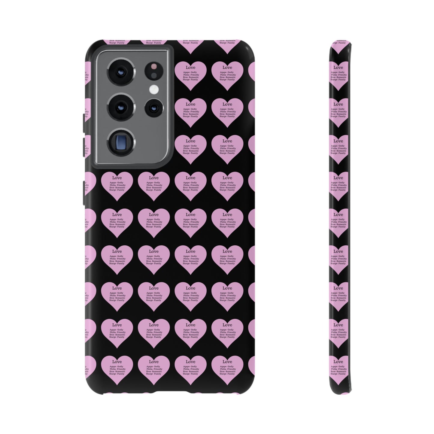 Hearts-A-Flutter Phone Case (Samsung)(Black)